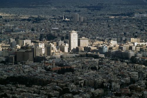 modern day city sprawl of Damascus.