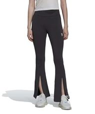 adidas Originals Womens Flared High Waisted Pants, Carbon, Small