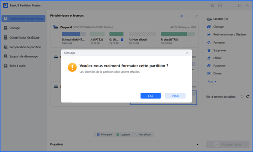 fenêtre d'avertissement