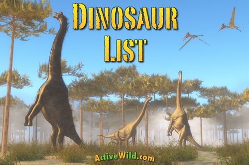 List Of Dinosaurs