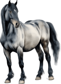 ai generado acuarela pintura de un linda frisón caballo. png
