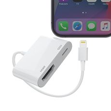 Lightning to HDMI Adapter for iPhone[Apple MFi Certified], Digital AV Audio Dongle,1080P Sync Screen Cable with Lightning Charging Port for iPhone 14/13/12/11/ X/ 8/7/ iPad on HDTV/Projector/Monitor