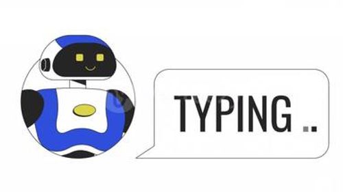 人工智能聊天机器人打字动画动画虚拟助理回视频拍摄