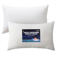 Cococu Toddler Pillow for 2-5 Year Olds,Organic Cotton Toddler Crib Pillow with Washable Cover,13x18 Inch White Pillow for Toddler Bed