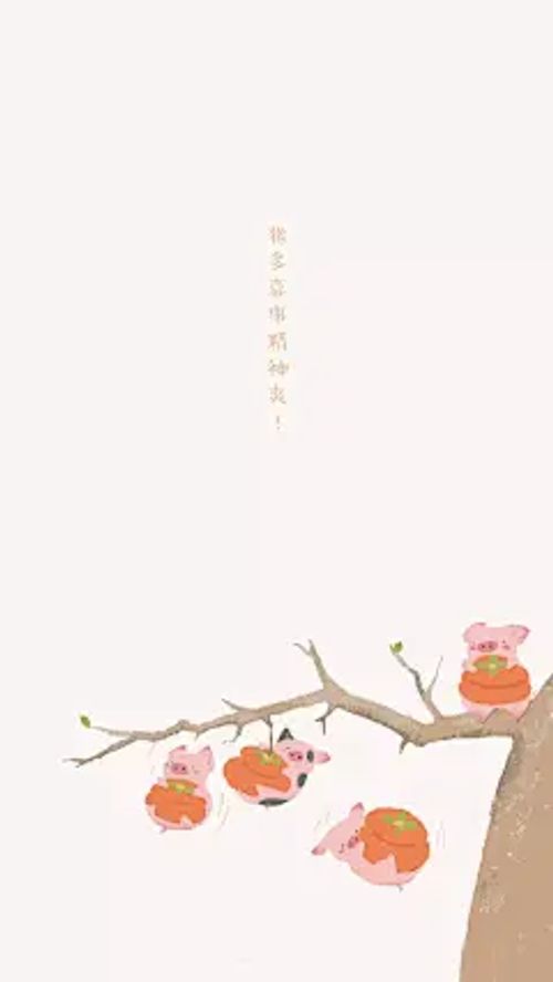 故宫新出的猪年壁纸好可爱呀，马上明年都是精致的猪猪女孩了 ​​​​