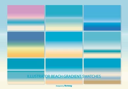 Illustrator Gradient Beach Swatches vector