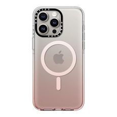 CASETiFY Clear iPhone 15 Pro Max Case [Not Yellowing / 6.6 ft. 3X Military Grade Drop Protection/Compatible with Magsafe] - Pink Ombre