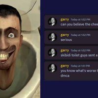 Skibidi Toilet and Garry Newman Discord messages about DMCA.