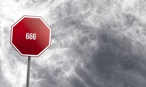 666 - red sign with clouds in background. 666 stock images, royalty-free photos and pictures