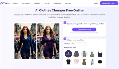 AI Photo Outfit Changer - Vidnoz AI