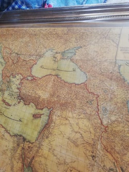 r/Maps - I have this map of the Ottoman Empire (probably at the start of the 20th century) with a bunch of Arabic or old Ottoman language, if anyone could translate it would be helpful.