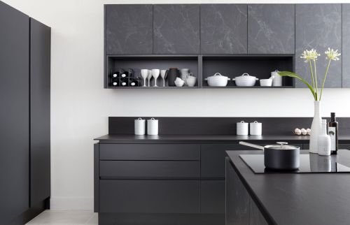 Modern Kitchen Design with Wooden Dark Brown Storage Cabinets Ideas and Kitchen Accessories - Beautiful Homes