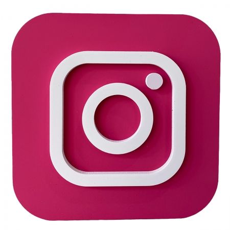 Ícone Instagram Placa Redes Sociais Decorativa