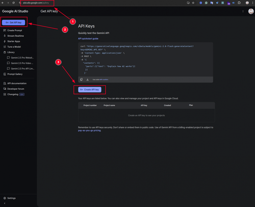The first step is obtaining an API key