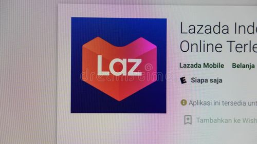 Jakarta, Indonesia-September 17th 2021: Lazada Apps Website on the Screen on September 17th 2021. in Jakarta Indonesia. Lazada stock images, royalty-free photos and pictures