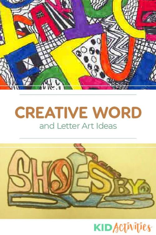 a book cover with the title creative word and letter art ideas