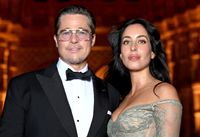 Brad Pitt’s Girlfriend Ines de Ramon Stuns in Sheer Lace Gown as They Enjoy Rare Red Carpet Date Night - InStyle