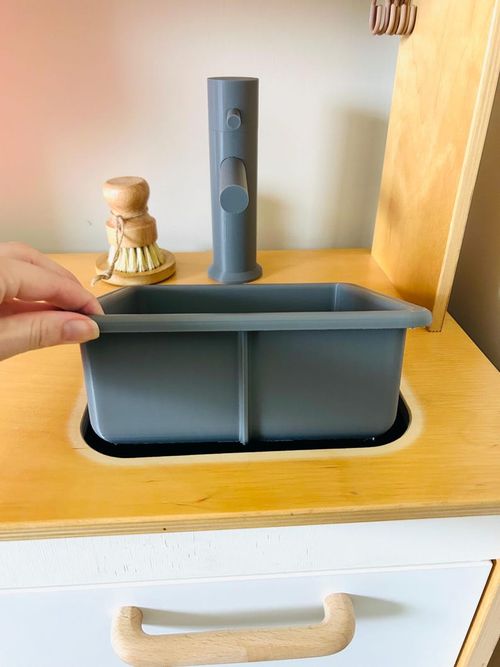 Play Kitchen Sink Ikea Duktig Sink replacement | Play kitchen accessories toy kitchen sink play kitchen basin Ikea Duktig hack image 9