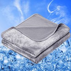 inhand Cooling Throw Blanket (50"x60"), Cooling Blankets for Hot Sleepers, Absorbs Heat to Keep Adults Cool for Summer Nights Sweats, Thin Cold Lightweight Blanket for Couch Bed, All Season Use
