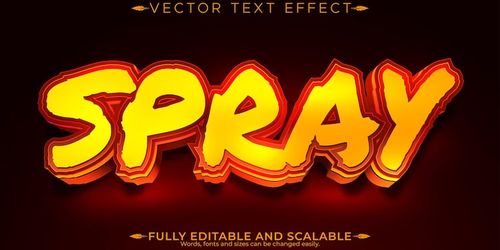 Free Vector spray text effect editable graffiti and street text style