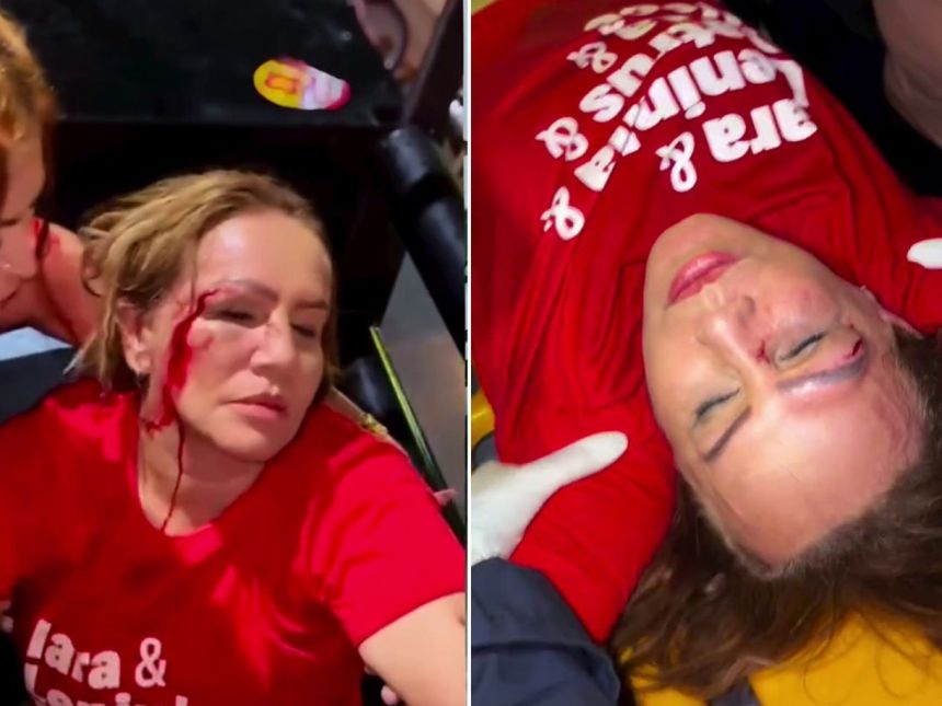 Vereadora Iara Pimentel, do PT, foi atingida na cabeça por objeto durante atividade de campanha na noite desse sábado, 24; parlamentar ficou inconsciente, precisou ser internada, e segue no hospital