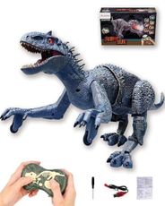 NYVEWIW ​​Big Remote Control Indominus Rex Dinosaur Toys for Kids, Realistic Large Walking Dino, Auto-Chomping Jaw with Smoke-Blowing & Roaring Sounds, Birthday Boys Aged 6+