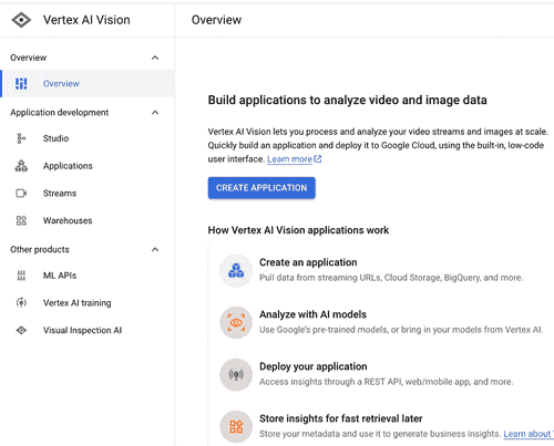 图 14.1 – Vertex AI 视觉界面