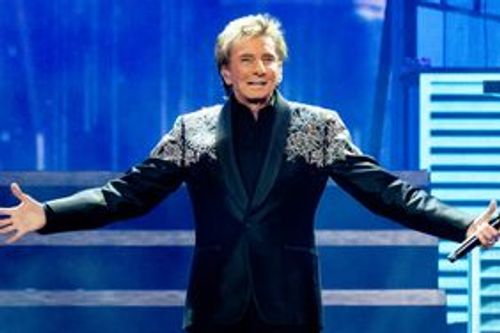 Barry Manilow performs the first show of his world tour on May 19, 2024, in Manchester, England.