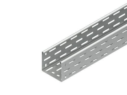 Horizontal Tee with unperforated side profiles, but with connector perforations, with integrated splice plates