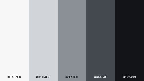 satin graphite color palette with hex codes