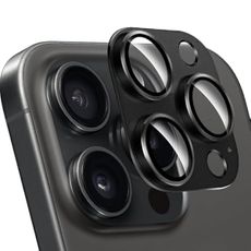 ZXZone for iPhone 16 Pro/iPhone 16 Pro Max Camera Lens Protector, Strong Adhesion Aluminum alloy & Sapphire Glass material [Drop Protection] 9H Tempered Glass Camera Cover screen Metal Ring Case Friendly Scratch Resistant Easy to Install (Black)