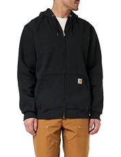 Carhartt Mens Loose Fit Midweight Full-Zip Sweatshirt Fashion Hoodies, Black, Large US