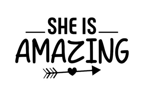 Vector she is amazing