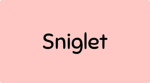 Alt text: Sniglet font for logo design.