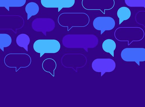 speech bubble talking chatting quote communication abstract background - online chat stock illustrations