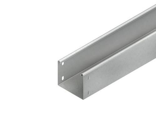 Elbow 90 with unperforated side profiles, but with connector perforations, with integrated splice plates