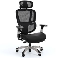STAPLES Hyken Pro Ergonomic Office Chair | Breathable Mesh, Adjustable Lumbar Support, Tilt Lock, Swivel Desk Chair for Home Office, Black (Pro)