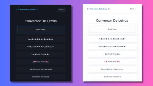 Conversor De Letras