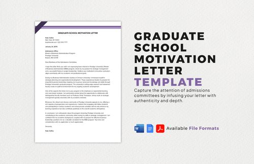 Graduate School Motivation Letter Template in Word, PDF, Google Docs - Download | Template.net