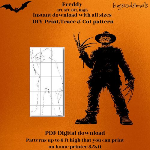 A truly spooky scary halloween stencil of a notorious slasher.