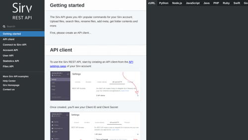 Sirv's website screenshot