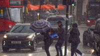 Yellow weather warnings for rain and wind acoss UK - with travel disruption expected | UK News | Sky News