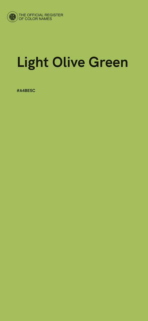 #A4BE5C - Light Olive Green color image