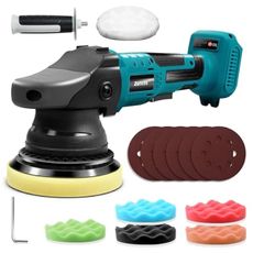 ZUYIYI Cordless Buffer Polisher for Makita 18V Battery, 5 Inch Orbital Polisher, 3 Variable Speed, Car Buffer Waxer Kit for Car Boat Detailing, Polishing, Scratch Removing (NO Battery Included)