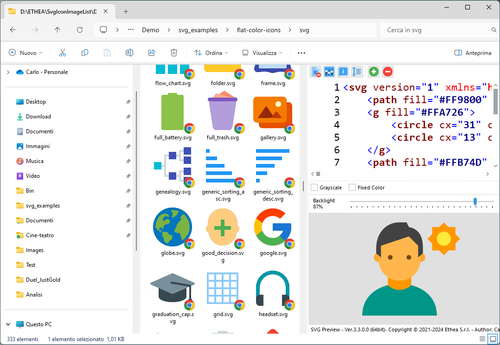 Preview Thumbnails Light