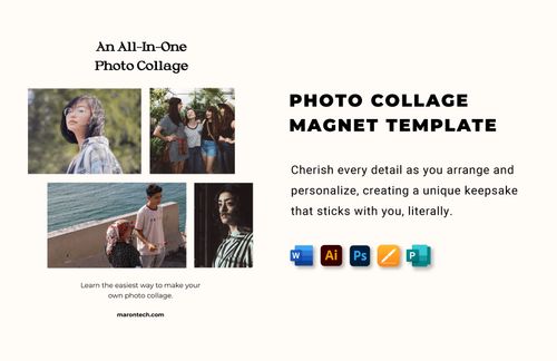 Photo Collage Magnet Template in Illustrator, Word, Pages, Publisher, PSD - Download | Template.net