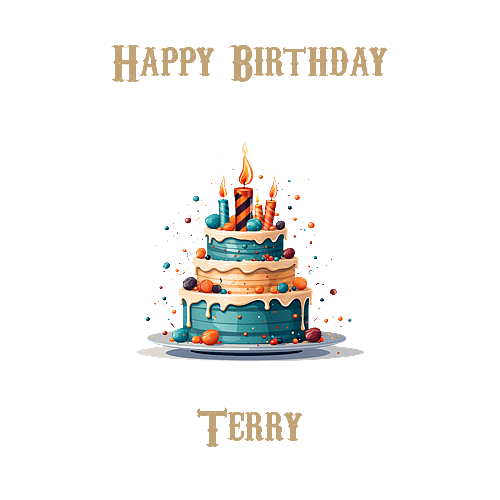 Happy Birthday Terry, Personal Custom Message