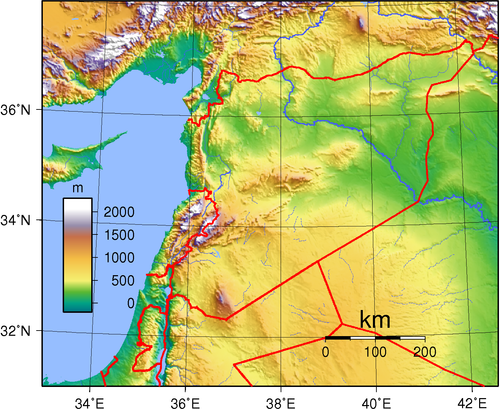 syria topography