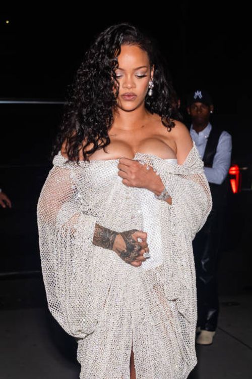 Rihanna attends the Alaia fashion show during New York Fashion Week: The Shows at the Solomon R. Guggenheim Museum on September 06, 2024 in New York...