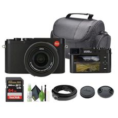 Leica D-Lux 8 Compact Digital Camera, 10.9-34mm f/1.7-2.8 Lens 17MP CMOS Sensor (Black) 19191 + 64GB Memory Card + Travel Bag + Cleaning Kit and More
